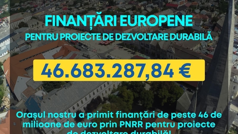 Cristian MATEI - Orașul nostru a primit finanțări de peste 46 de milioane de euro prin PNRR pentru proiecte de dezvoltare durabilă!