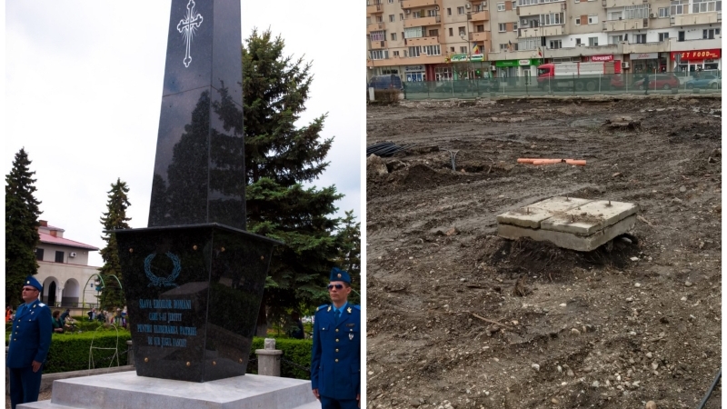 EXCLUSIV! “Monumentul Eroilor Români căzuți în cel de-al Doilea Război Mondial” DEMOLAT ILEGAL! Primăria obligată de Oficiul Național pentru Cultul Eroilor să-l REFACĂ! 