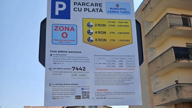 O nouă taxă pentru cetățenii din Câmpia Turzii - Noul sistem de taxare a parcărilor 
