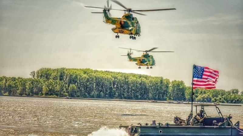 Militari ai Bazei 71 Aeriană Câmpia Turzii au participat cu două elicoptere IAR 330 SOCAT la exercițiul Saber Guardian 23