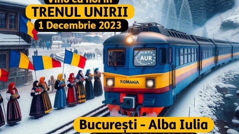 Vino cu noi în TRENUL UNIRII - 1 Decembrie 2023