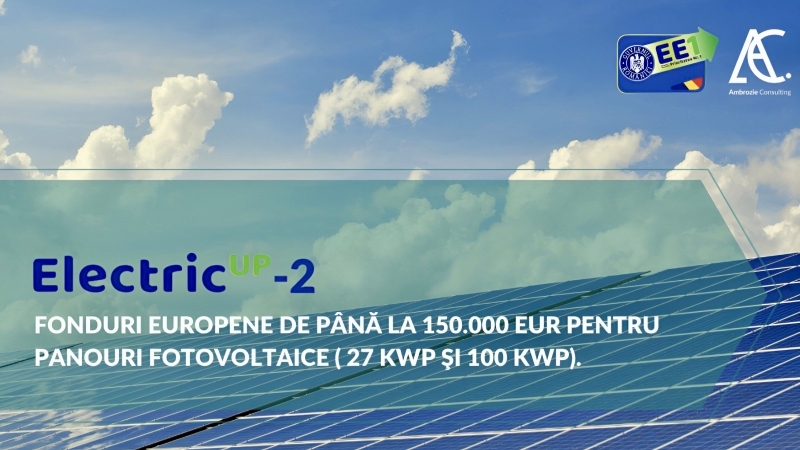 Electric Up 2 Horeca 2024: Bani europeni pentru antreprenorii care vor să investească în panouri solare