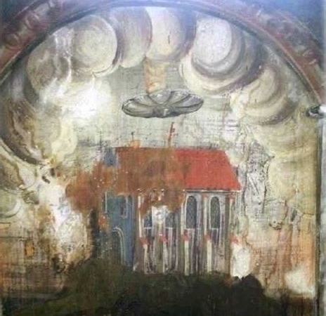 Extratereștri în frescă? OZN-ul pictat într-o biserică medievală din România - Sighișoara 
