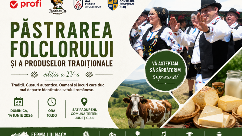 Tradițiile satului românesc prind din nou viață la Ferma lui Nagy. Ediția a IV-a a evenimentului „Păstrarea Folclorului și a Produselor Tradiționale”