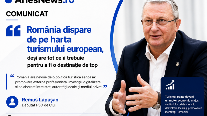 Remus Lăpușan: „România pierde teren în turismul european din lipsă de strategie și promovare”