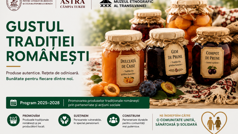 ASTRA Câmpia Turzii a inițiat un amplu program pentru 2025–2028 dedicat promovării produselor tradiționale românești și sprijinirii persoanelor vulnerabile