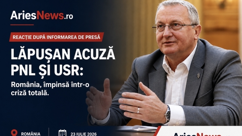 Remus Lăpușan: „PNL și USR au împins România într-o criză instituțională. Românii plătesc costul blocajelor și al dublului standard”