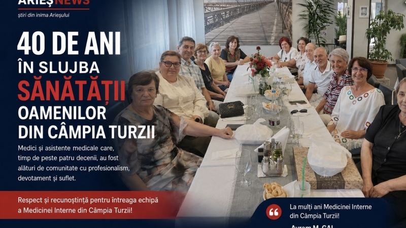 Avram M. GAL - 40 de ani de Medicină Internă la Câmpia Turzii. Respect și recunoștință pentru oamenii care au avut grijă de sănătatea comunității