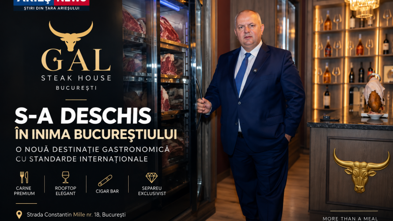 GAL STEAK HOUSE S-A DESCHIS ÎN CENTRUL BUCUREȘTIULUI, ÎN URMA UNEI INVESTIȚII DE PESTE UN MILION DE EURO
