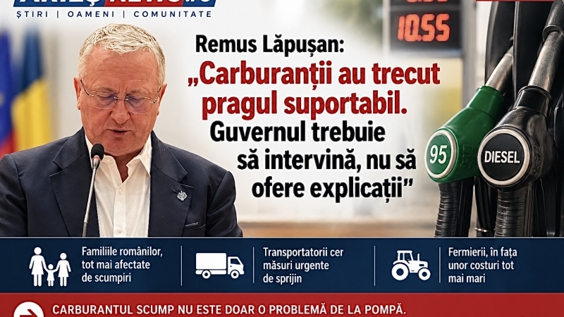 Remus Lăpușan: „Carburanții au trecut pragul suportabil. Guvernul trebuie să intervină, nu să ofere explicații”