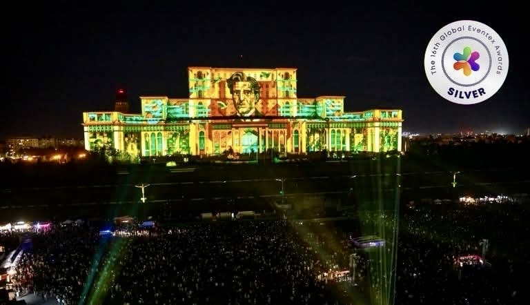 iMapp Bucharest, premiat la nivel mondial. CREART aduce Trofeul de Argint Eventex Awards 2026 pentru un spectacol urban văzut de 200.000 de oameni
