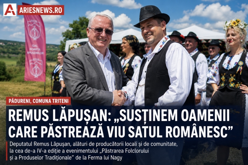 Deputatul Remus Lăpușan - „Viitorul satului românesc se construiește prin respect pentru tradiție și sprijin pentru producătorii locali”