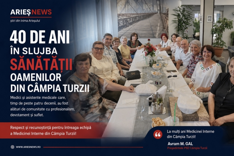 Avram M. GAL - 40 de ani de Medicină Internă la Câmpia Turzii. Respect și recunoștință pentru oamenii care au avut grijă de sănătatea comunității