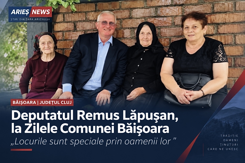 Deputatul Remus Lăpușan a participat la Zilele Comunei Băișoara, eveniment dedicat tradițiilor locale și oamenilor care păstrează identitatea acestei zone a județului Cluj.