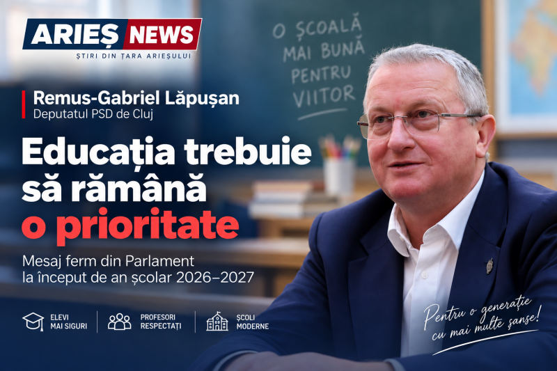 Remus Lăpușan: „Educația nu poate fi sacrificată. Școala are nevoie de stabilitate, respect și investiții”