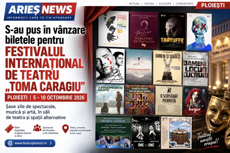 Festivalul Internațional de Teatru „Toma Caragiu” revine la Ploiești. Șase zile de teatru, muzică și artă