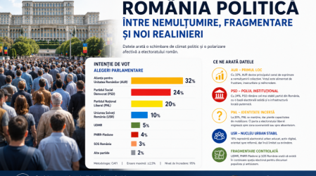 Sondajul CURS din mai 2026 indică o schimbare de climat politic. AUR conduce, PSD rămâne principalul pol instituțional, iar electoratul intră într-o fază de fragmentare controlată