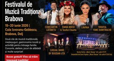 Festivalul de Muzică Tradițională Brabova revine cu o ediție spectaculoasă. Două zile dedicate folclorului, meșteșugurilor și tradițiilor autentice