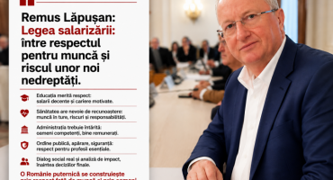 Remus Lăpușan - Noua lege a salarizării trebuie să aducă echitate, nu noi nedreptăți