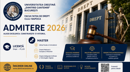Universitatea Creștină „Dimitrie Cantemir” București, Facultatea de Drept Cluj-Napoca, pregătește viitorii juriști ai unei lumi în schimbare