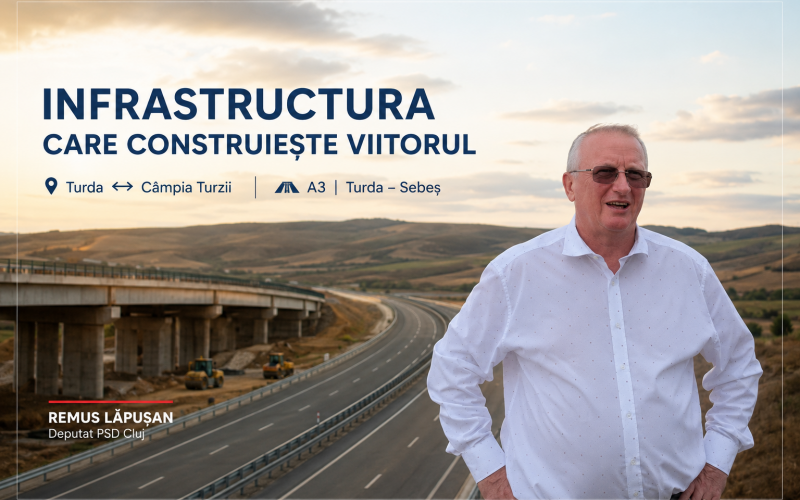 Deputatul Remus Lăpușan | Infrastructura care schimbă destinul unei regiuni nu se construiește pe Facebook, ci prin decizii politice asumate! PSD a dezvoltat zona Turda - Câmpia Turzii!