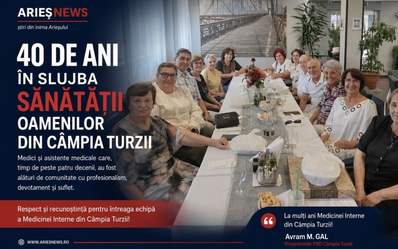 Avram M. GAL - 40 de ani de Medicină Internă la Câmpia Turzii. Respect și recunoștință pentru oamenii care au avut grijă de sănătatea comunității