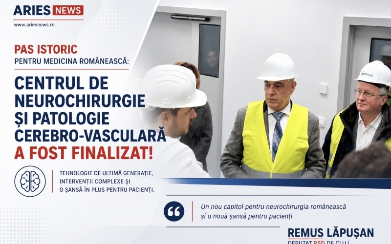 Deputatul PSD de Cluj Remus Lăpușan - Centrul de Neurochirurgie și Patologie Cerebro-Vasculară, finalizat. O investiție majoră pentru medicina românească