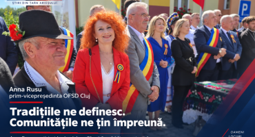 Anna Rusu, prim-vicepreședinta OFSD Cluj, a participat duminică, la Mociu, la „Jocul de pe Câmpie”, eveniment dedicat tradițiilor locale, portului popular, cântecului și dansului românesc.