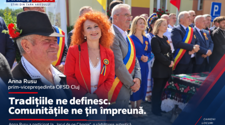 Anna Rusu, prim-vicepreședinta OFSD Cluj, a participat duminică, la Mociu, la „Jocul de pe Câmpie”, eveniment dedicat tradițiilor locale, portului popular, cântecului și dansului românesc.