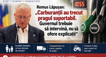 Remus Lăpușan: „Carburanții au trecut pragul suportabil. Guvernul trebuie să intervină, nu să ofere explicații”